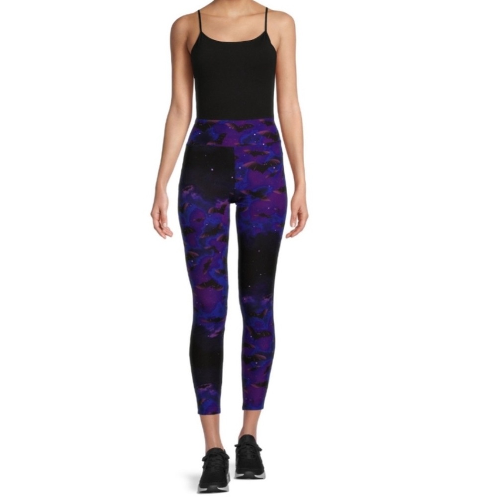 Leggings- Medium Bats Ladies Leggings. NWT. Black and purple.